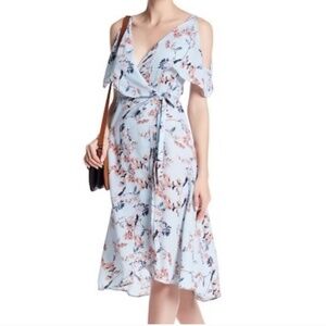 Spirit of Grace Floral Surplice Wrap Dress Small